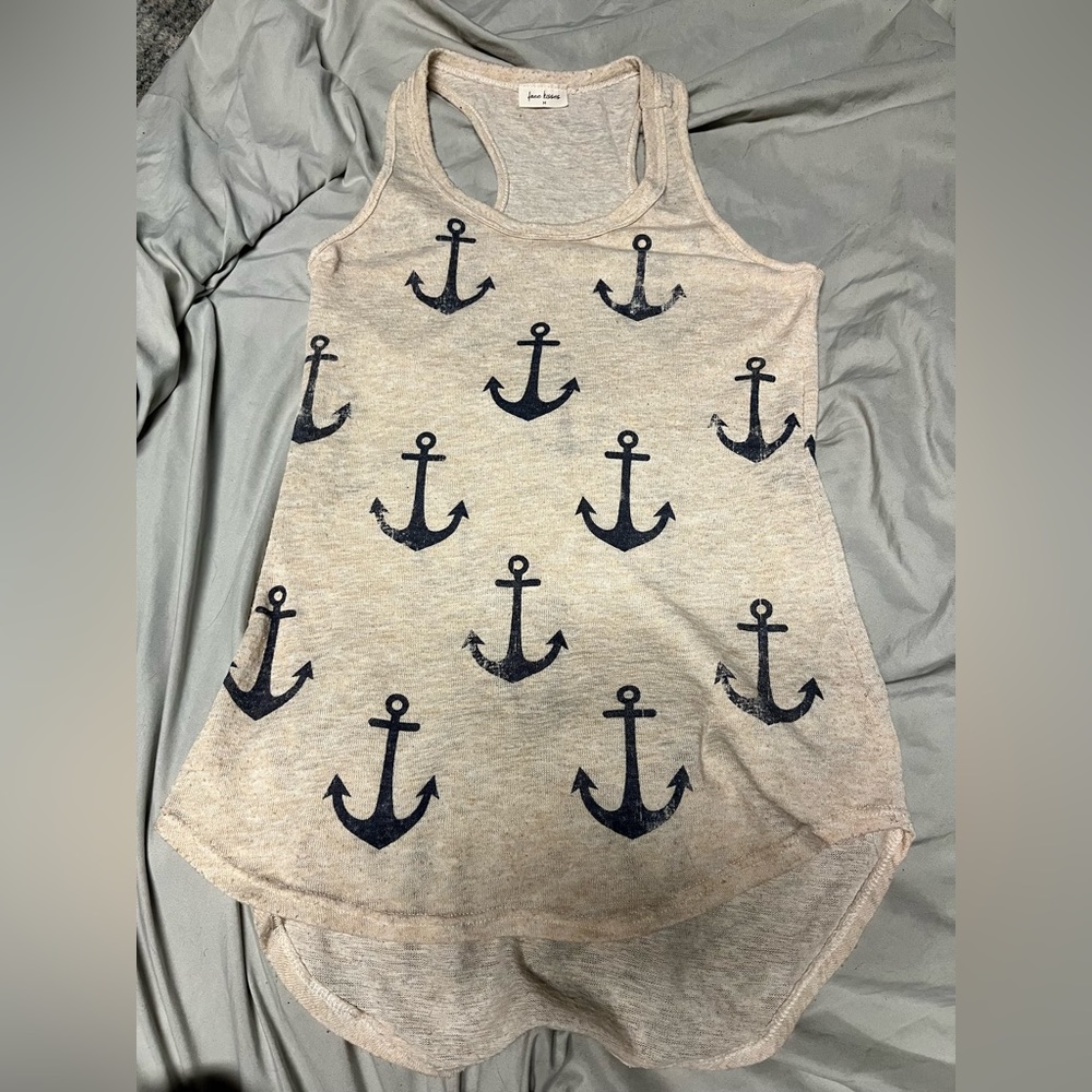 Cream Anchor tang top